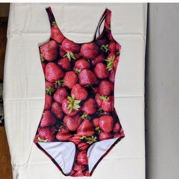 Blackmilk Strawberry Swim Suit - Picture 3 of 7